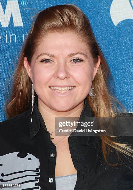 Actress Amber Frakes attends the 110th NAMM Show - Day 1 at the Anaheim Convention Center on January 19, 2012 in Anaheim, California.