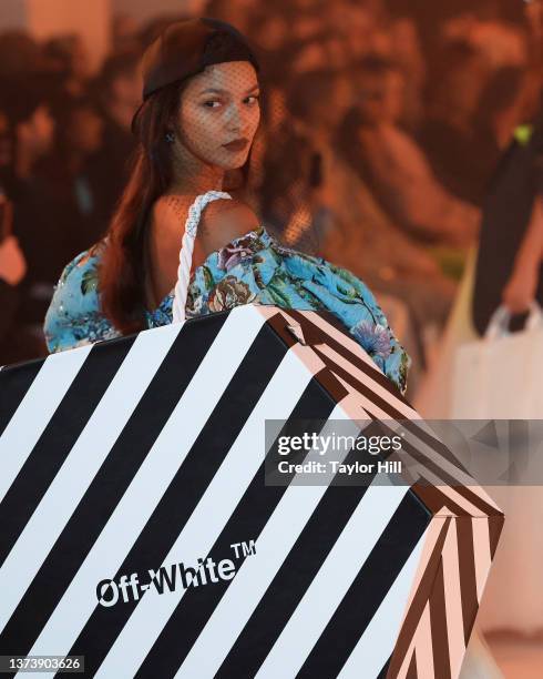 Lais Ribeiro walks the runway during the Off-White Womenswear Fall/Winter 2022-2023 show Spaceship Earth: An "Imaginary Experience" at Palais...