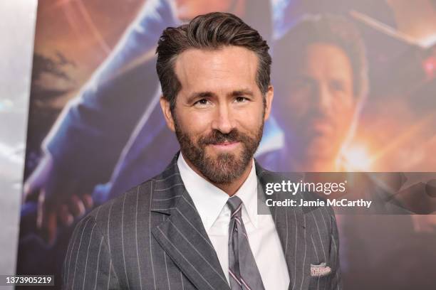 Ryan Reynolds attends "The Adam Project" New York Premiere on February 28, 2022 in New York City.