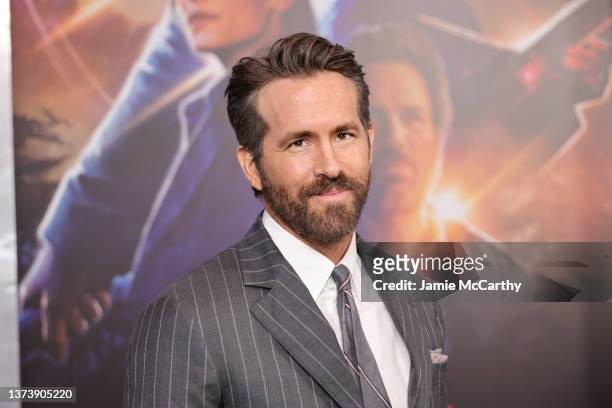 Ryan Reynolds attends "The Adam Project" New York Premiere on February 28, 2022 in New York City.