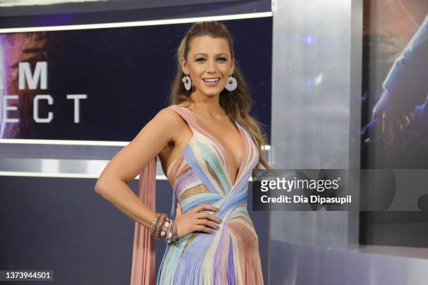 Blake Lively attends "The Adam Project" New York Premiere on February 28, 2022 in New York City.