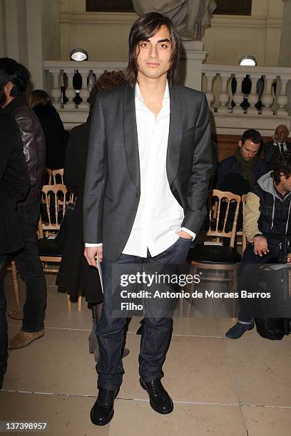 Tuki Brando attends the Yves Saint Laurent Menswear Autumn/Winter 2013 show as part of Paris Fashion Week at La Sorbonne on January 20, 2012 in...