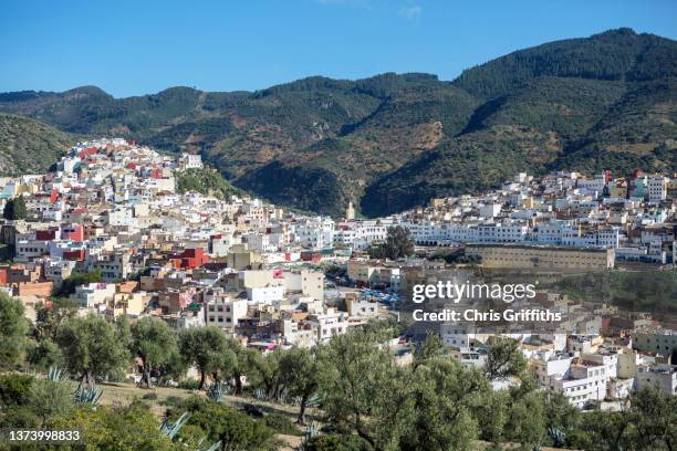 moulay idriss, middle atlas, morocco - moulay idriss photos et images de collection