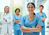 Shot of a group of medical practitioners standing together in a hospital