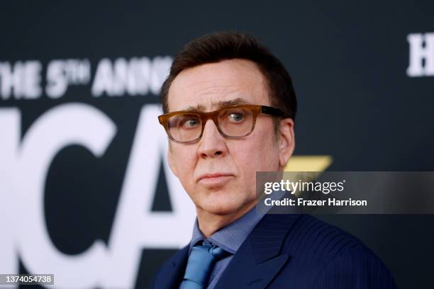 Nicolas Cage attends the 5th Annual HCA Film Awards at Avalon Hollywood & Bardot on February 28, 2022 in Los Angeles, California.