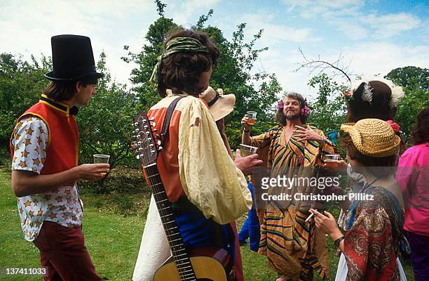 Alexander Thynn, 7th Marquess of Bath celebrating the annual summer solstice with a fancy dress garden party at his home, Longleat House in...
