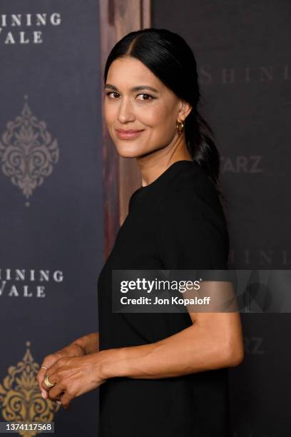 Julia Jones attends the Premiere of STARZ "Shining Vale" at TCL Chinese Theatre on February 28, 2022 in Hollywood, California.