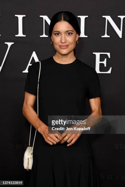 Julia Jones attends the Premiere of STARZ "Shining Vale" at TCL Chinese Theatre on February 28, 2022 in Hollywood, California.
