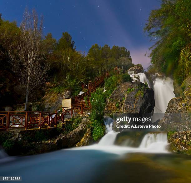 fuentes del algar - algar waterfall spain stock pictures, royalty-free photos & images