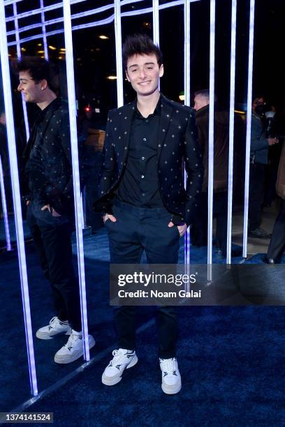 Noah Schnapp attends The Adam Project World Premiere at Alice Tully Hall on February 28, 2022 in New York City.