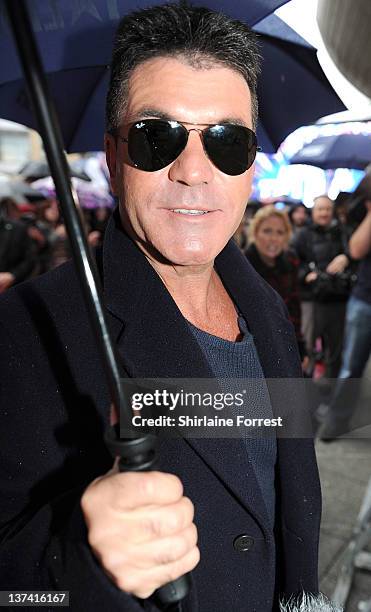 Simon Cowell attends the first day of auditions for Britain's Got Talent at The Lowry on January 20, 2012 in Manchester, England.