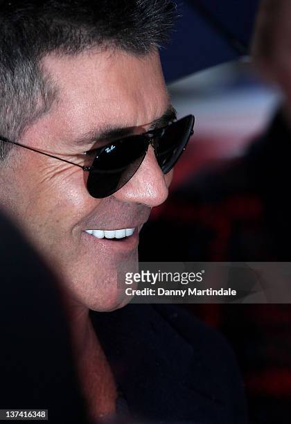 Simon Cowell arrives at kick-off of the ITV show 'Britain's Got Talent' annual search for the country's best undiscovered talent at The Lyric Theatre...