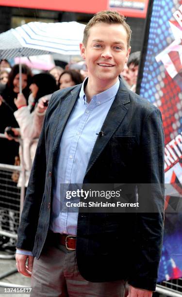 Stephen Mulhern attends the first day of auditions for Britain's Got Talent at The Lowry on January 20, 2012 in Manchester, England.