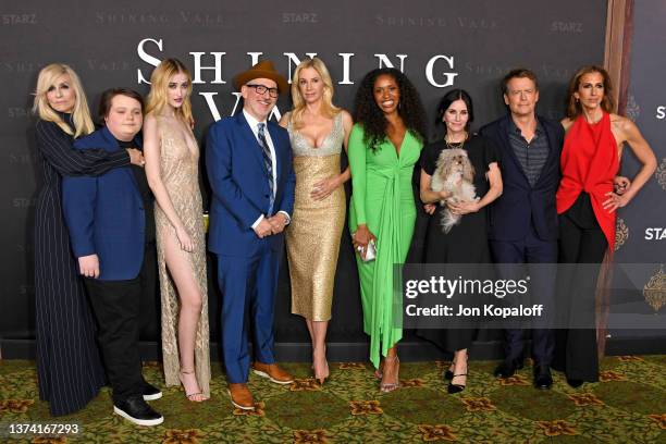 Judith Light, Dylan Gage, Gus Birney, Jeff Astrof, Mira Sorvino, Merrin Dungey, Courteney Cox, Greg Kinnear, and Alysia Reiner attend the Premiere of...