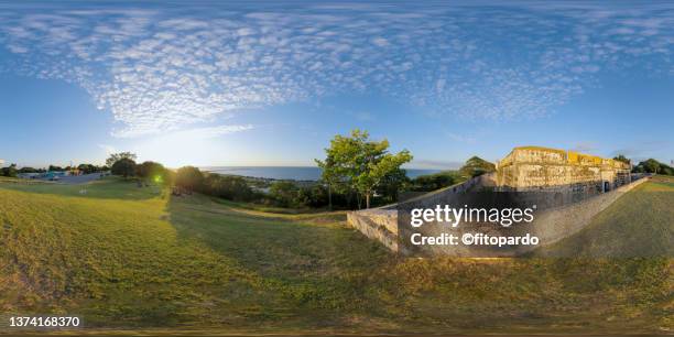 san jose fort in campeche city in 360° view - campeche stock pictures, royalty-free photos & images