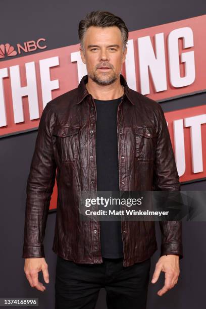 Josh Duhamel attends the Red Carpet Event for NBC's "The Thing About Pam" at The Maybourne Beverly Hills on February 28, 2022 in Beverly Hills,...