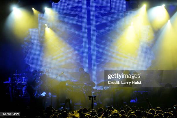 Sound Tribe Sector-9 performing at the Fillmore Auditorium in Denver, Colorado on January 14, 2012.