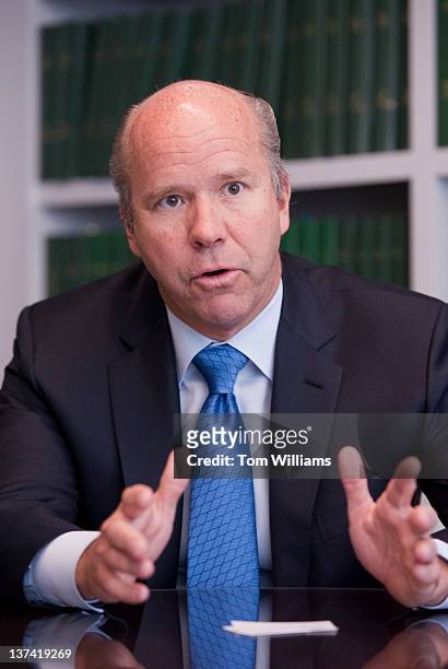 Candidate John Delaney, D-Md., is interviewed at Roll Call's Washington offices.