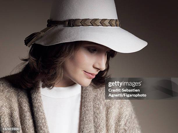 Concert pianist Helene Grimaud is photographed for Madame Figaro on November 17, 2011 in Paris, France. PUBLISHED IMAGE. Figaro ID: 102397-005....