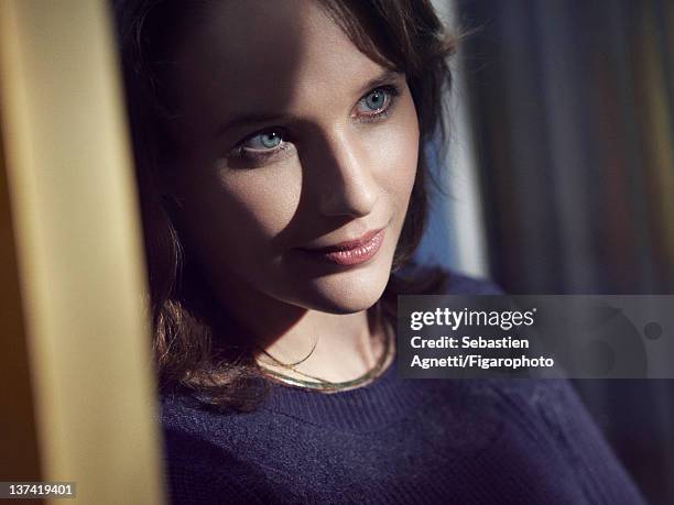 Concert pianist Helene Grimaud is photographed for Madame Figaro on November 17, 2011 in Paris, France. PUBLISHED IMAGE. Figaro ID: 102397-006....