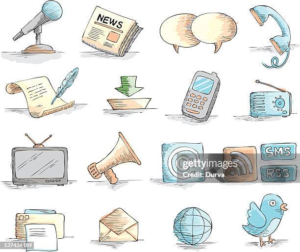 icon set communication - world languages stock illustrations