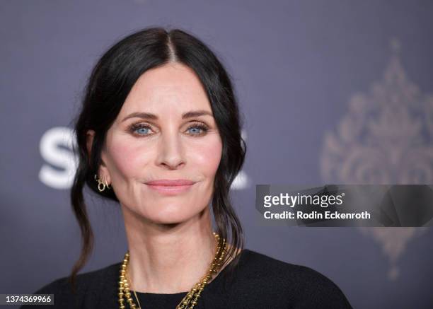 Courteney Cox attends the premiere of STARZ "Shining Vale" at TCL Chinese Theatre on February 28, 2022 in Hollywood, California.