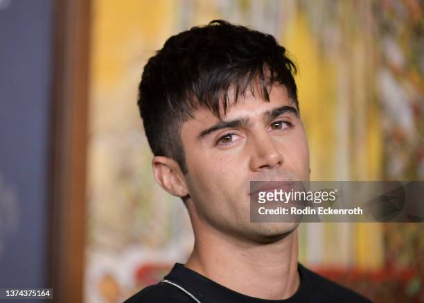 Max Ehrich attends the premiere of STARZ "Shining Vale" at TCL Chinese Theatre on February 28, 2022 in Hollywood, California.