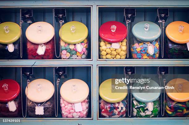 sweet shop - candy jar stock pictures, royalty-free photos & images