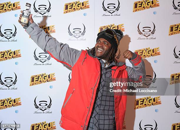 Snowboarder Sal Masekela attends Day 1 of Oakley Learn to Ride Powered by AT&T and the League of Super Fast Things on January 20, 2012 in Park City,...