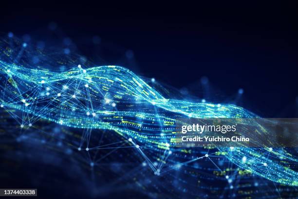 digital data and network communication - nanotechnology stock-fotos und bilder