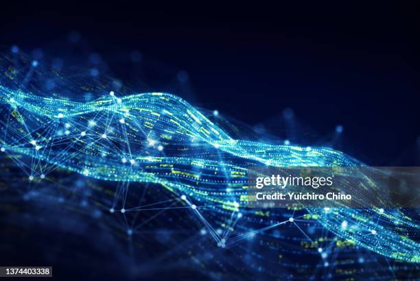 digital data and network communication - nanotecnología fotografías e imágenes de stock