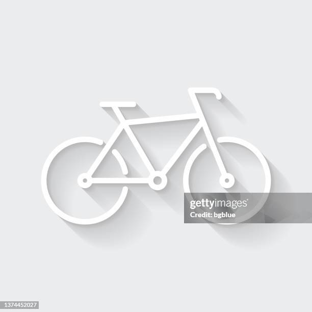 fahrrad. icon mit langem schatten auf leerem hintergrund - flat design - icon fahrrad stock-grafiken, -clipart, -cartoons und -symbole