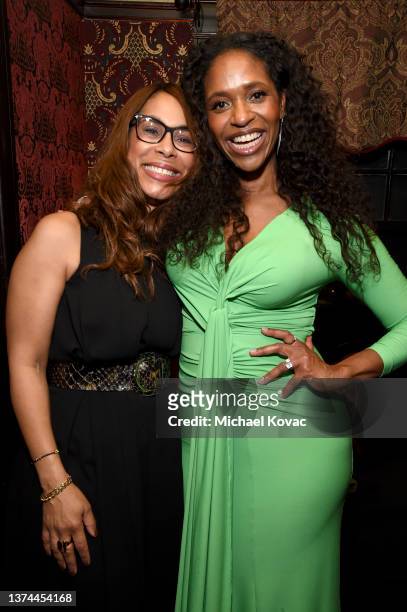 Channing Dungey and Merrin Dungey attend the "Shining Vale" Global Premiere Event And Screening on February 28, 2022 in Los Angeles, California.