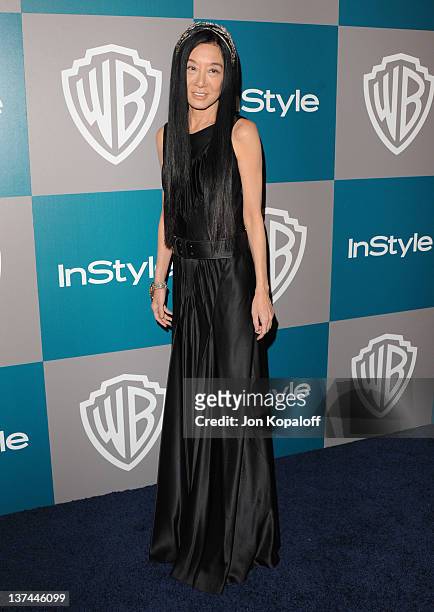 Designer Vera Wang arrives at the 13th Annual Warner Bros. And InStyle Golden Globe After Party held at The Beverly Hilton hotel on January 15, 2012...