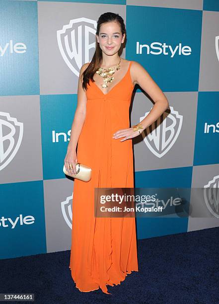 Actress Celine Buckens arrives at the 13th Annual Warner Bros. And InStyle Golden Globe After Party held at The Beverly Hilton hotel on January 15,...