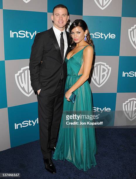 Actors Channing Tatum and Jenna Dewan arrive at the 13th Annual Warner Bros. And InStyle Golden Globe After Party held at The Beverly Hilton hotel on...