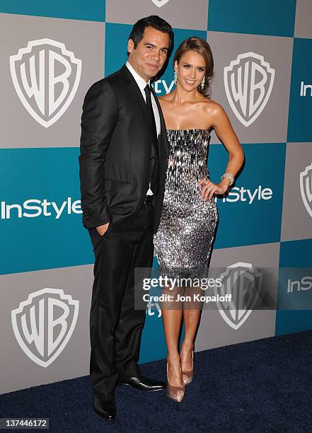 Producer Cash Warren and Actress Jessica Alba arrive at the 13th Annual Warner Bros. And InStyle Golden Globe After Party held at The Beverly Hilton...