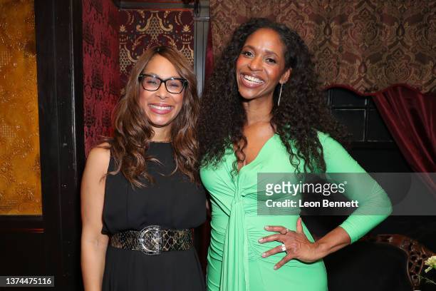 Channing Dungey and Merrin Dungey attend premiere of STARZ "Shining Vale" - after party on February 28, 2022 in Hollywood, California.