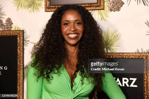 Merrin Dungey attends the "Shining Vale" Global Premiere Event And Screening on February 28, 2022 in Los Angeles, California.