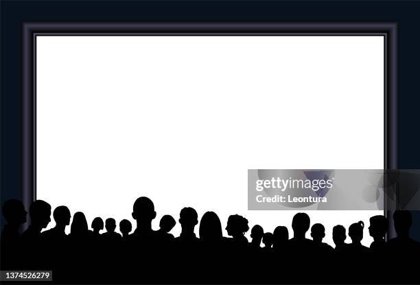 crowd (all people are complete and moveable- a clipping path hides the legs) - empty press conference stock illustrations