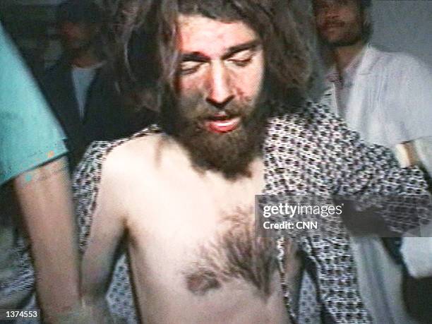 The American Taliban soldier John Walker-Lindh is treated at an Army hospital on December 2, 2001 in Sheberghan, Afghanistan. In a deal with...