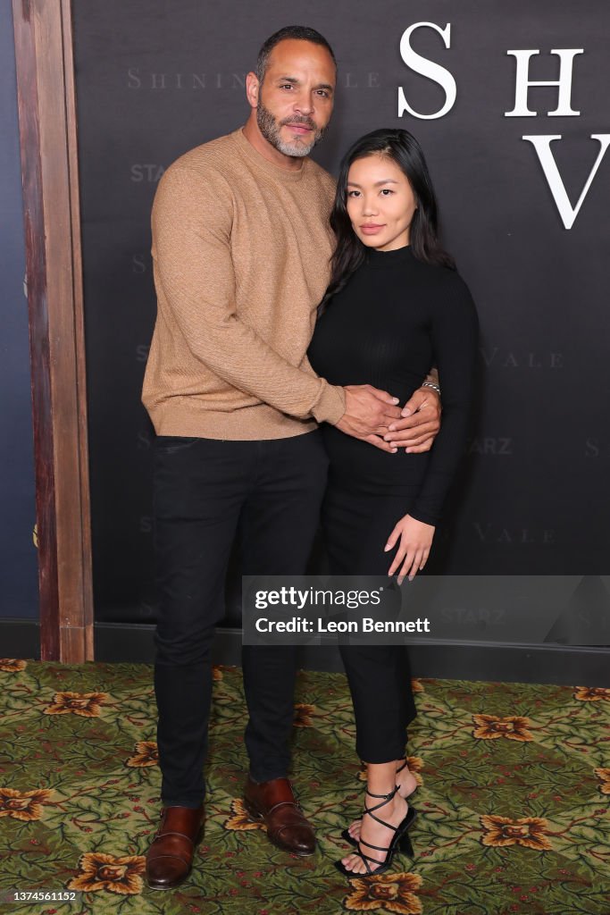 Daniel Sunjata and Pwint attend premiere of STARZ "Shining Vale