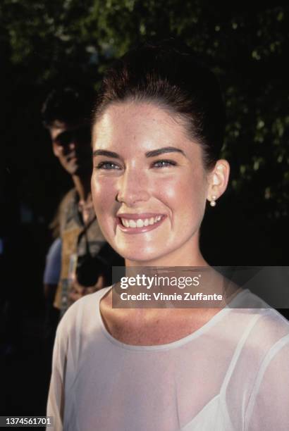 American actress Lara Flynn Boyle attends the 1994 MTV Movie Awards, held at at Sony Pictures Studios in Culver City, California, 4th June 1994.