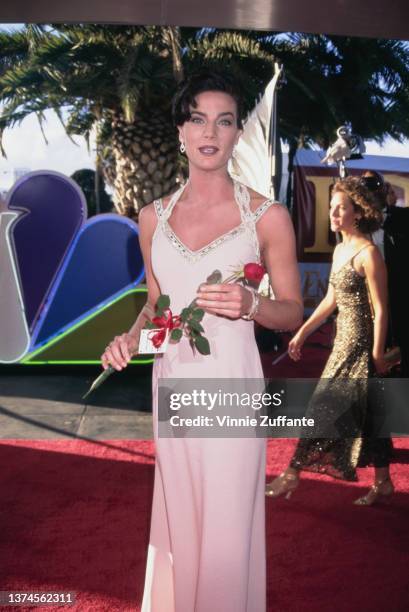 American actress Lara Flynn Boyle attends the 2nd Annual Screen Actors Guild Awards, held at the Santa Monica Civic Auditorium in Santa Monica,...