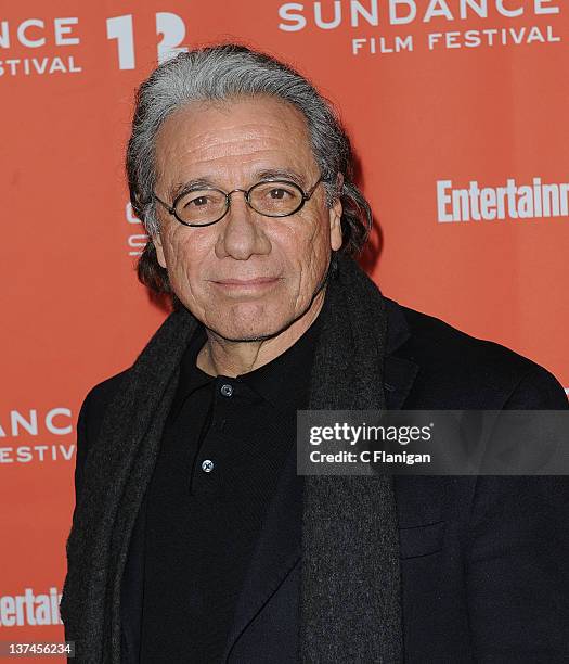 Actor Edward James Olmos attends the 'Filly Brown' premiere held at the Library Center Theatre during the 2012 Sundance Film Festival on January 20,...