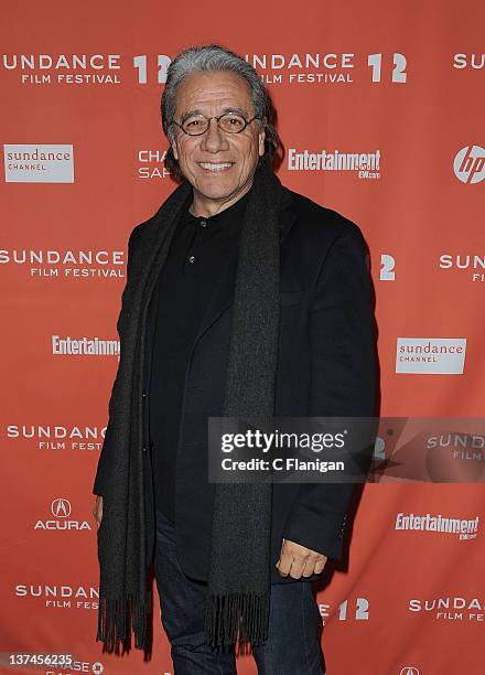 Actor Edward James Olmos attends the 'Filly Brown' premiere held at the Library Center Theatre during the 2012 Sundance Film Festival on January 20,...