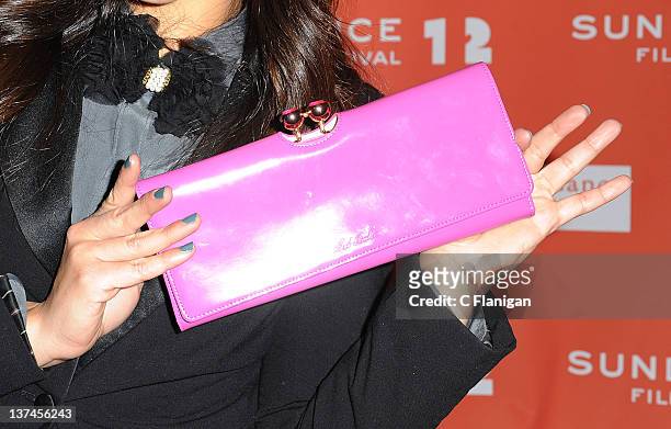 Actress Gina Rodriguez attends the 'Filly Brown' premiere held at the Library Center Theatre during the 2012 Sundance Film Festival on January 20,...