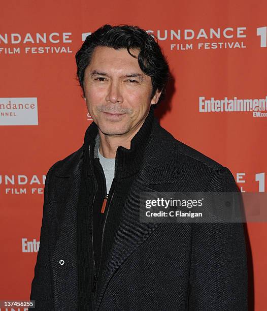 Actor Lou Diamond Phillips attends the 'Filly Brown' premiere held at the Library Center Theatre during the 2012 Sundance Film Festival on January...