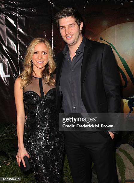 Actress Kristin Cavallari and NFL quartertback Jay Cutler attend the Opening Night Of Cirque du Soleil's "OVO" at the Santa Monica Pier on January...