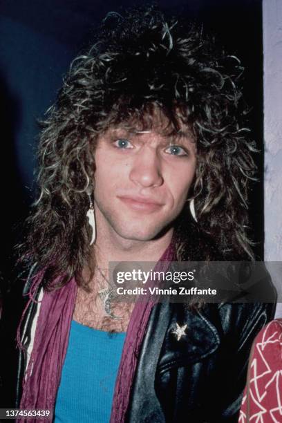 American singer, songwriter and guitarist Jon Bon Jovi attends the Rockers '85 awards ceremony, held at the Sheraton Premiere Hotel in Los Angeles,...